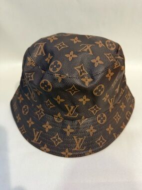 Vintage Louis Vuitton Brown Monogram Bucket Hat Unisex Size O/S